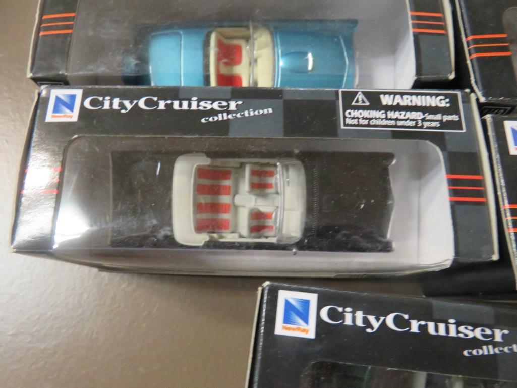 (7) Newray Diecast Collectible Cars 1:43 Scale