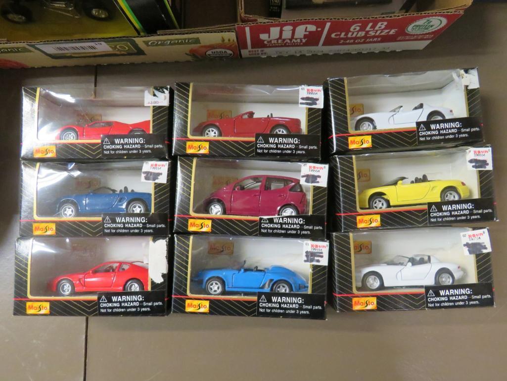 (9) Maisto Motorized Diecast Cars