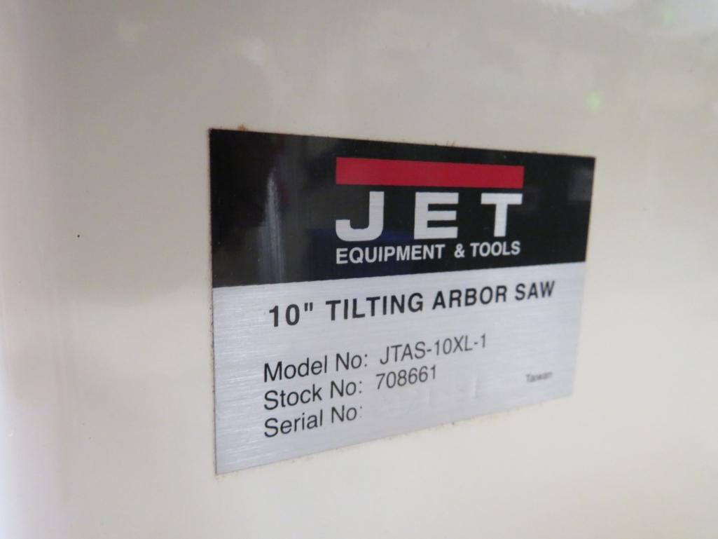 Jet JTAS-10-XL-1 10' Tilting Arbor Saw