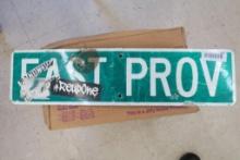 Street Sign East Prov