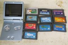 Nintendo Game Boy Advance Sp With 10 Games