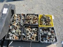 (6) Crates of Assorted Staging Brackets