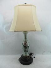 E. Challinor Painted Table Lamp
