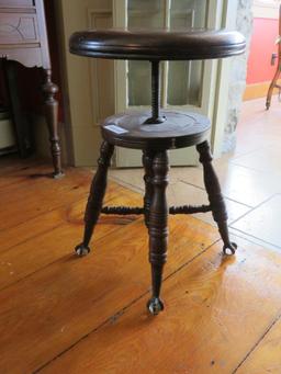 Antique Piano Stool