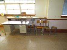 Asst. Classroom Chairs, Stools & Steel Desk