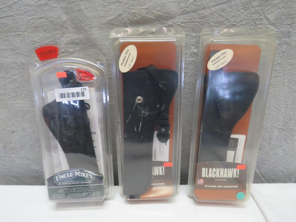 (3) Blackhawk & Uncle Mikes Nylon Hip Holsters