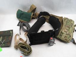 8 pcs Including Shooters Belts, Pouches, Case & More