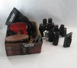 (4) Pr Binoculars Incl. Sears, Vivitar, Vicki