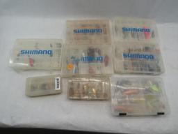 (8) Asst Storage Boxes w/ Hard & Soft Fishing Lures