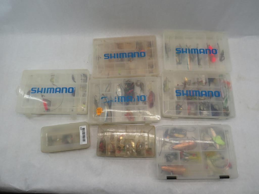 (8) Asst Storage Boxes w/ Hard & Soft Fishing Lures