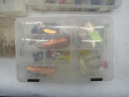 (8) Asst Storage Boxes w/ Hard & Soft Fishing Lures