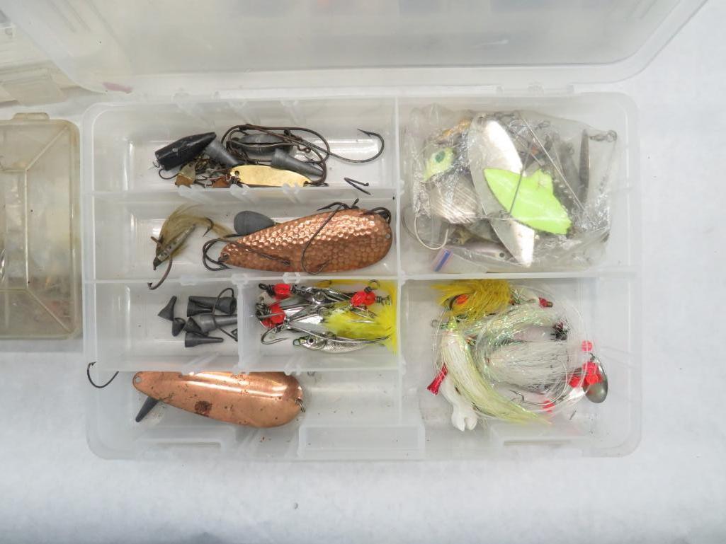 (8) Asst Storage Boxes w/ Hard & Soft Fishing Lures
