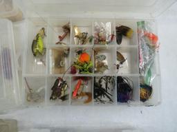 (8) Asst Storage Boxes w/ Hard & Soft Fishing Lures