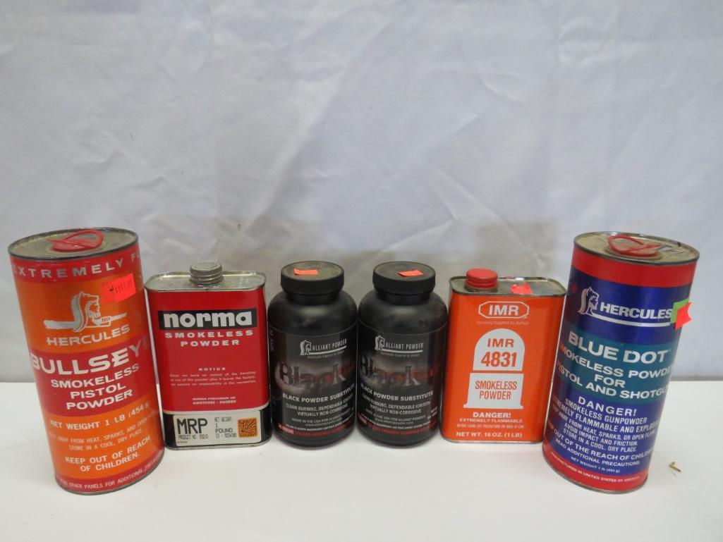 (4) Smokeless Powder Tins & Containers