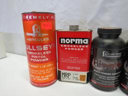 (4) Smokeless Powder Tins & Containers
