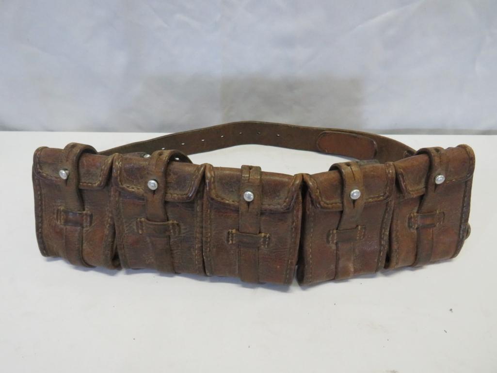 Vintage Leather Magazine Belt