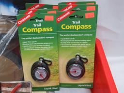 Qty of Trail Compasses, Butterfly Screws, Knee Caps & Ponchos