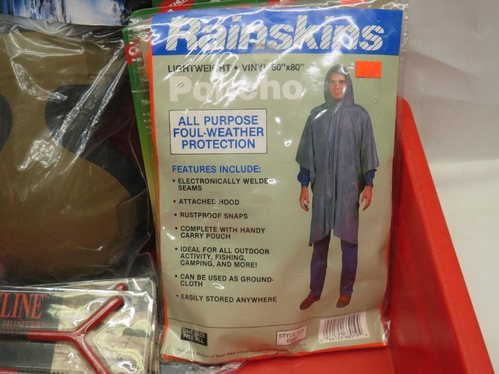 Qty of Trail Compasses, Butterfly Screws, Knee Caps & Ponchos