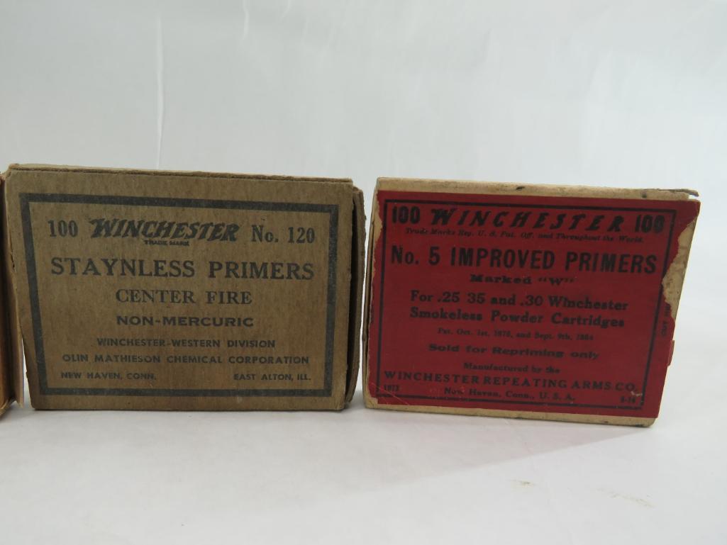 (5) Collectable Winchester Primer Boxes