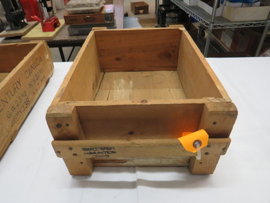 (2) Wooden Ammo Boxes