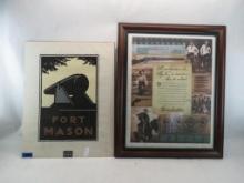 (2) Posters Including Winchester Ammunition & Fort Mason National Park