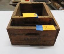 (2) Wood Ammo/Cartridge Boxes