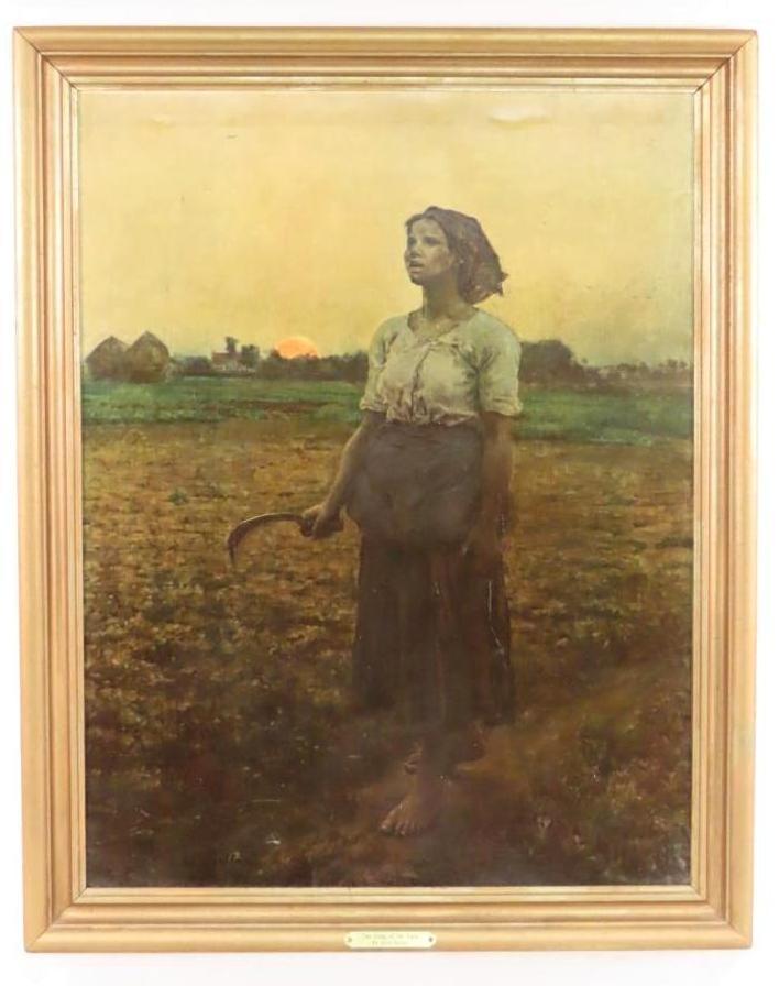 Jules Breton Color Lithograph