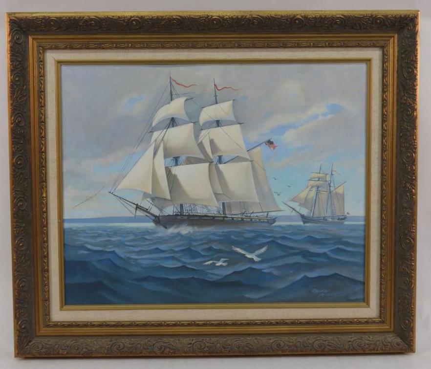 Raymond Peters Oil on Board Painting