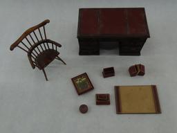 Miniature Desk, Chair and Desk Accessories