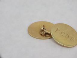 Pair of KBJC 14K Yellow Gold Cufflinks