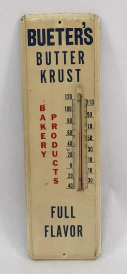 Vintage Bueter's Butter Krust Advertising Thermometer