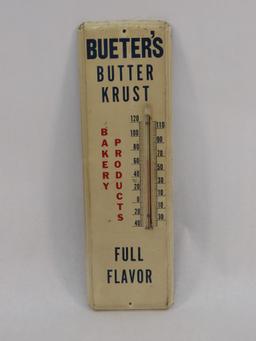 Vintage Bueter's Butter Krust Advertising Thermometer
