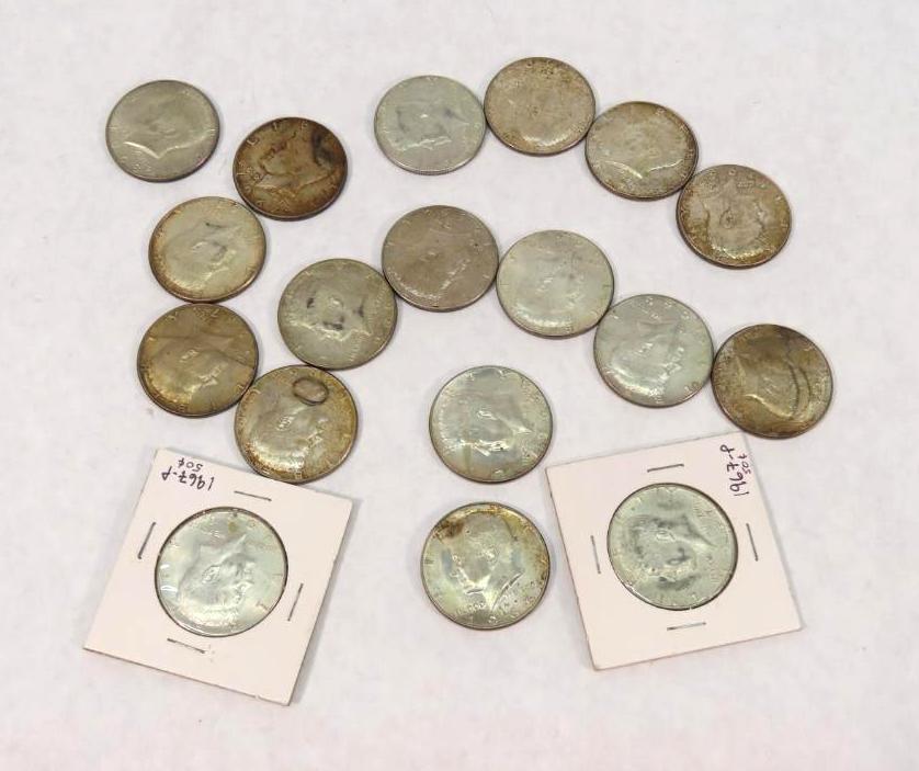 (18) Silver Clad Kennedy Half Dollars