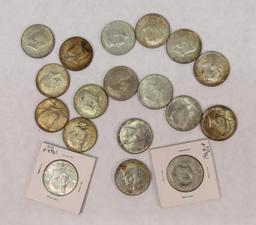 (18) Silver Clad Kennedy Half Dollars