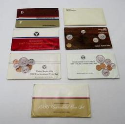 (7) U.S. Mint Uncirculated Coins Sets