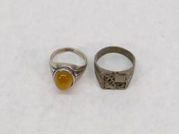 (2) Sterling Silver Rings