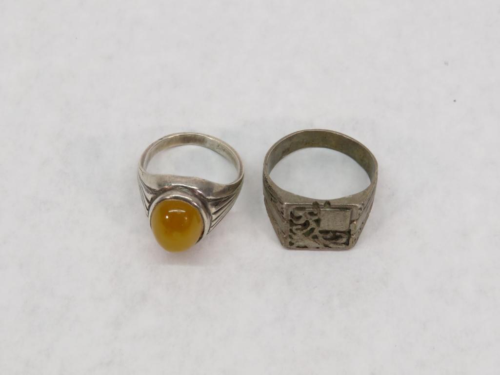 (2) Sterling Silver Rings