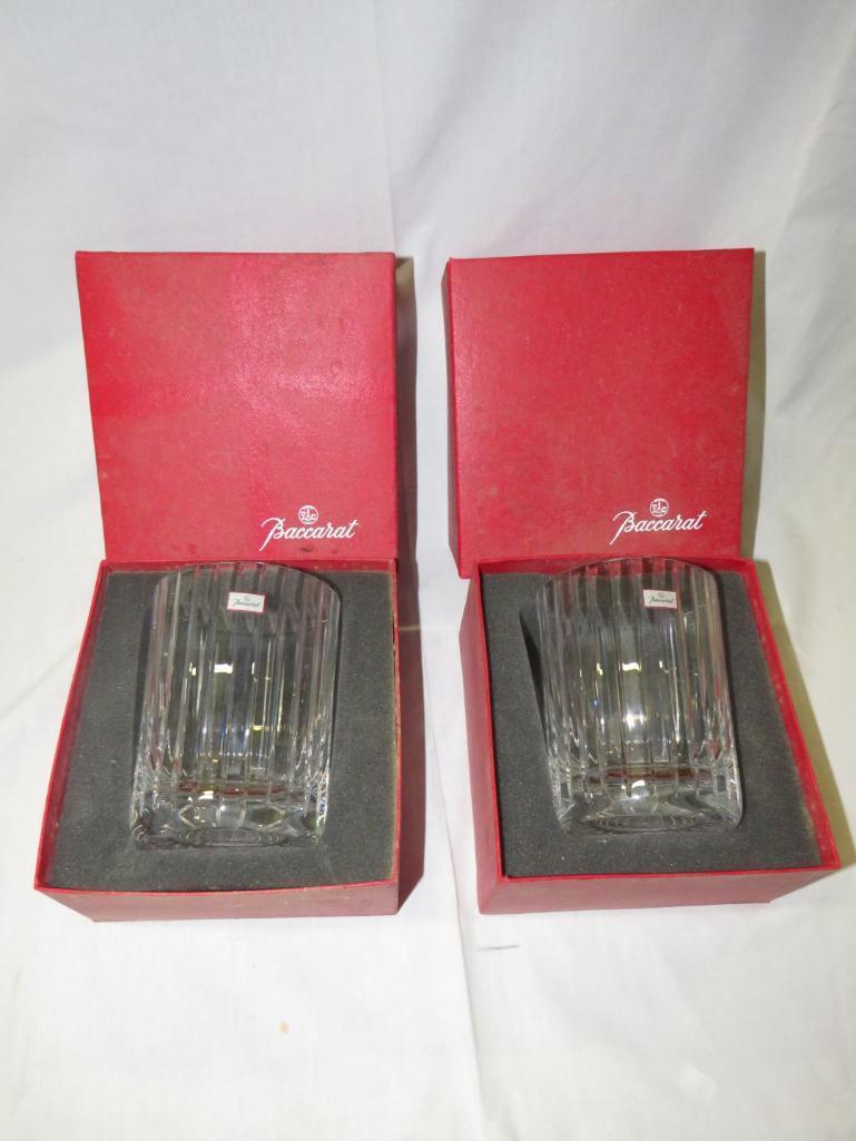 Pair Baccarat Crystal Tumbler