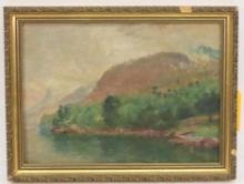 Harvey Custer Ingraham Oil on Cardboard Painting