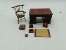 Miniature Desk, Chair and Desk Accessories