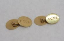 Pair of KBJC 14K Yellow Gold Cufflinks