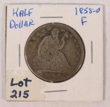 1858-O Liberty Seated Half Dollar