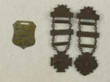 (2) Antique Vermont National Guard Marksman Medals
