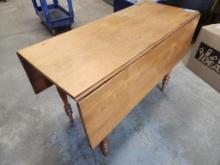 Antique Turned Leg Drop Leaf Table