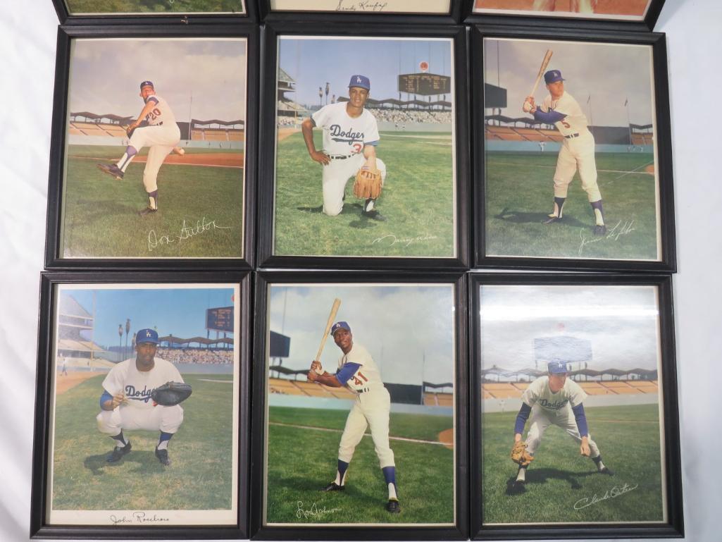 (9) Framed LA Dodgers Baseball Player Pictures