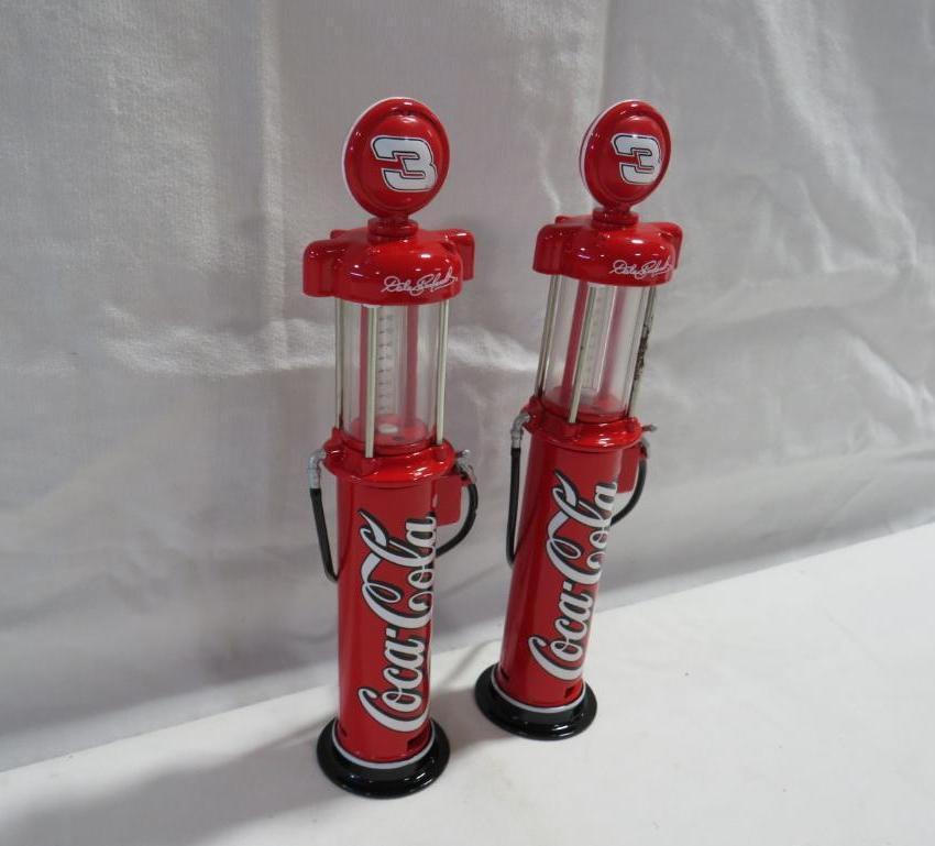 (2) Dale Earnhardt #3 Coke Gas Pump Banks