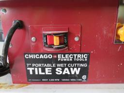Chicago Electric 7" Portable Wet Tile Saw