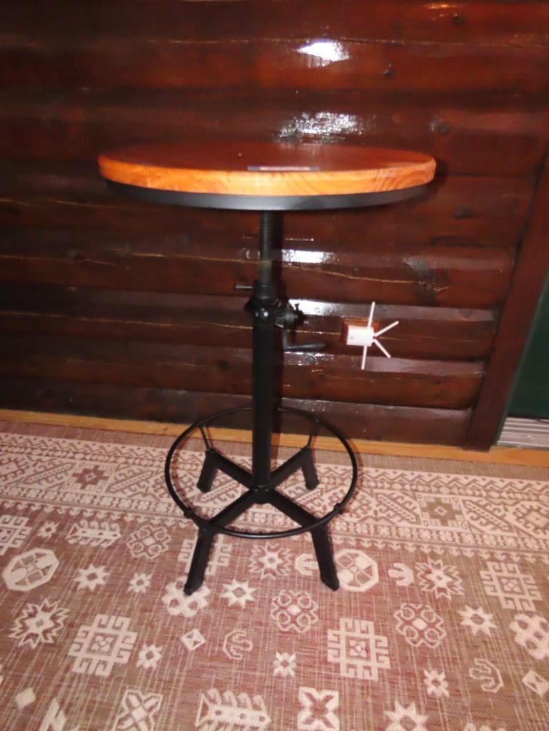 24" Adjustable Height Bar Top Table