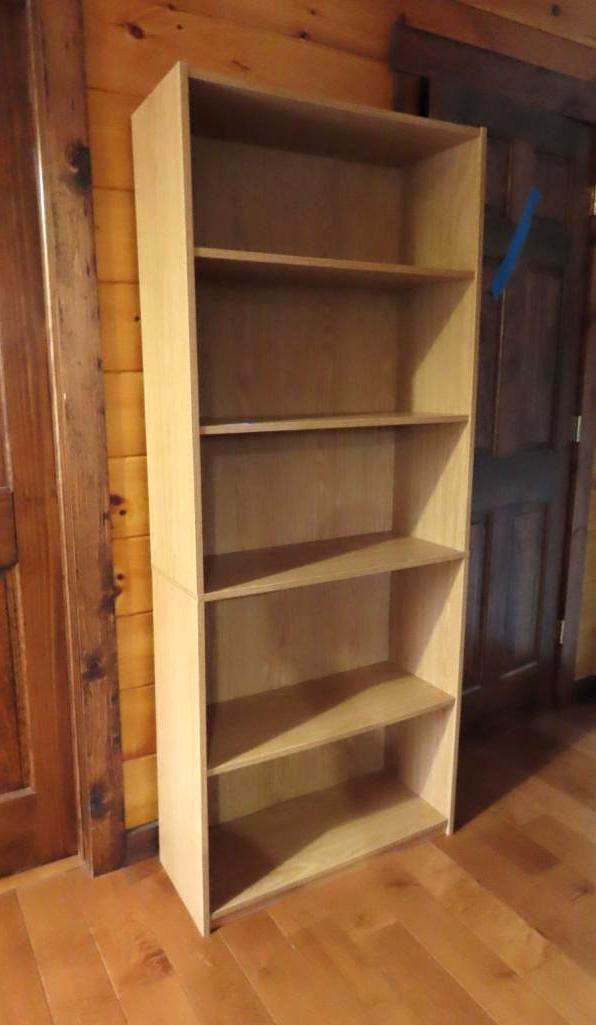 Oak Style 4-Shelf Bookcase