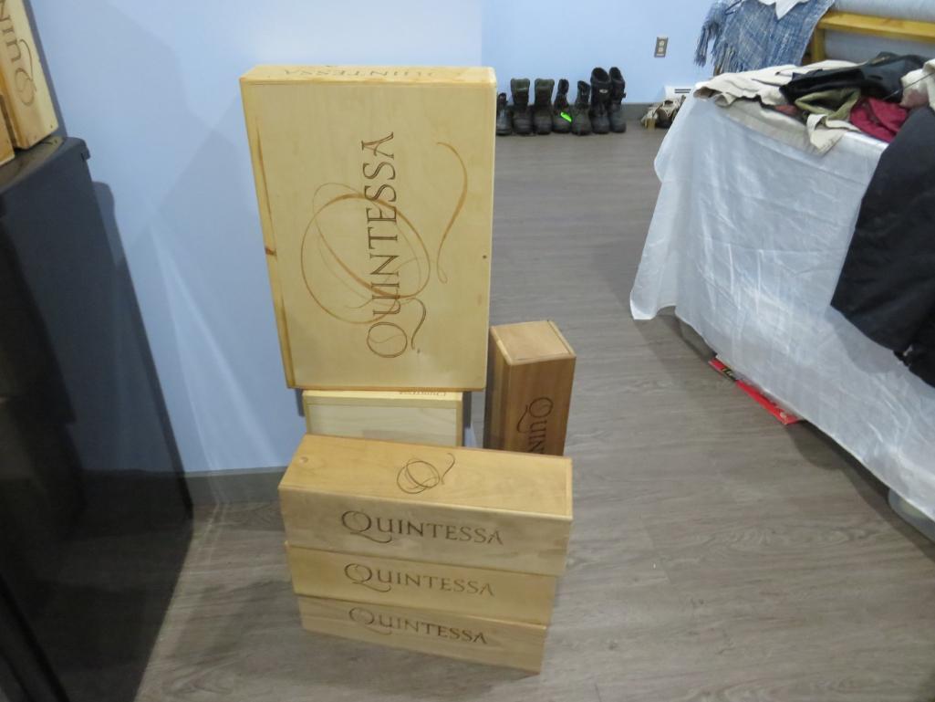 (10) Wood Wine Boxes